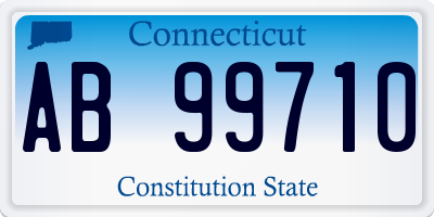 CT license plate AB99710