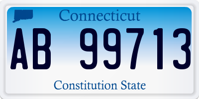 CT license plate AB99713