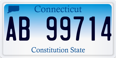 CT license plate AB99714