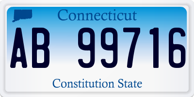 CT license plate AB99716