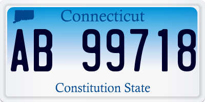 CT license plate AB99718