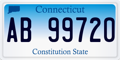 CT license plate AB99720