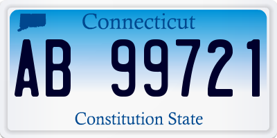 CT license plate AB99721