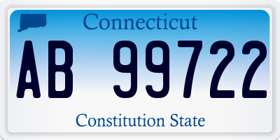 CT license plate AB99722