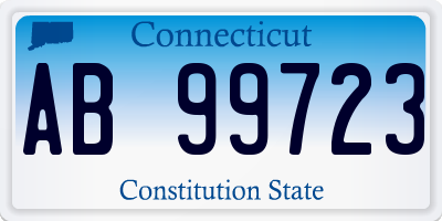 CT license plate AB99723