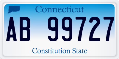 CT license plate AB99727