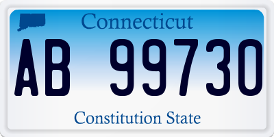 CT license plate AB99730