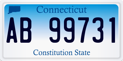 CT license plate AB99731