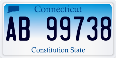 CT license plate AB99738