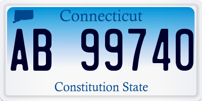 CT license plate AB99740