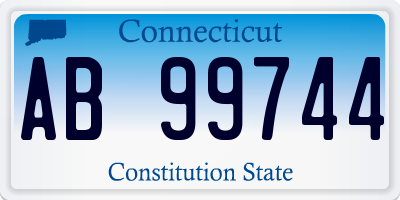 CT license plate AB99744