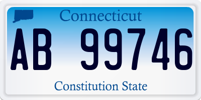 CT license plate AB99746