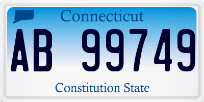 CT license plate AB99749