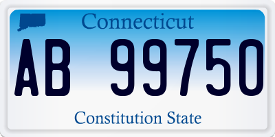 CT license plate AB99750