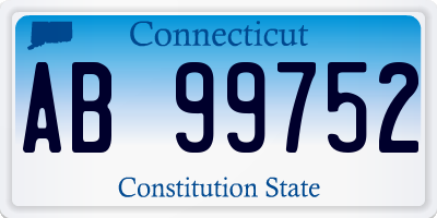 CT license plate AB99752