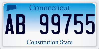 CT license plate AB99755