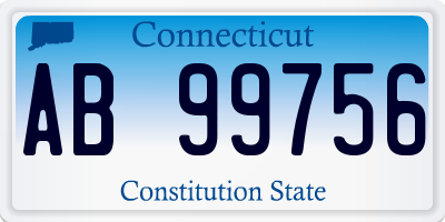 CT license plate AB99756