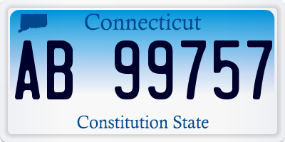 CT license plate AB99757