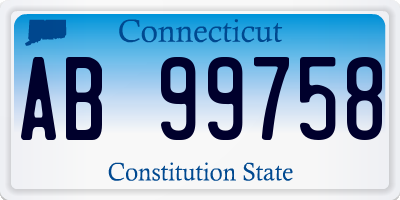 CT license plate AB99758