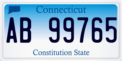 CT license plate AB99765