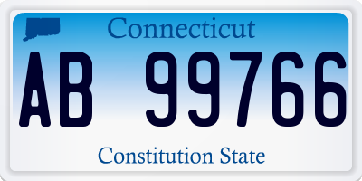 CT license plate AB99766