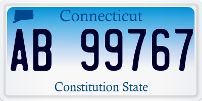 CT license plate AB99767