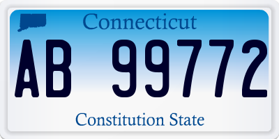 CT license plate AB99772