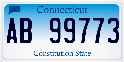 CT license plate AB99773