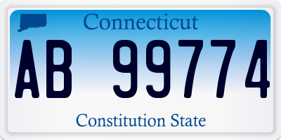 CT license plate AB99774