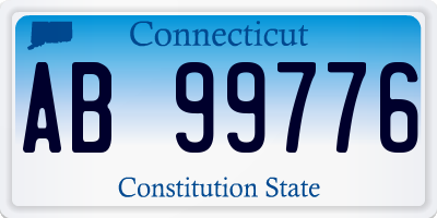 CT license plate AB99776