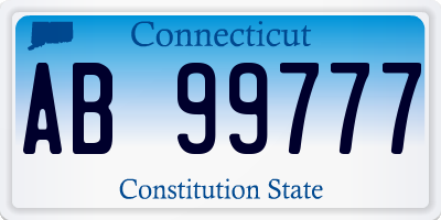 CT license plate AB99777