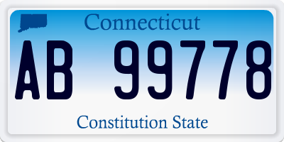 CT license plate AB99778