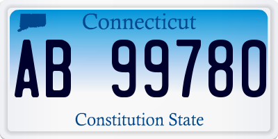 CT license plate AB99780