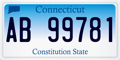 CT license plate AB99781