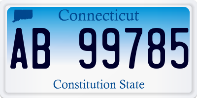 CT license plate AB99785