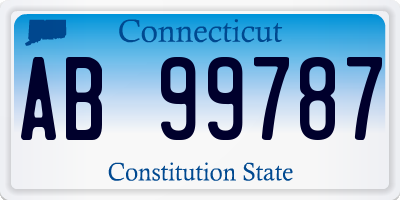 CT license plate AB99787