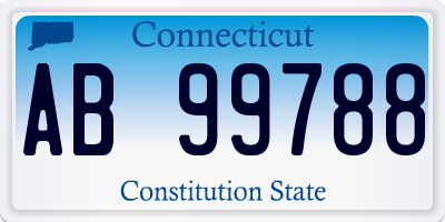 CT license plate AB99788