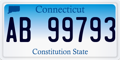 CT license plate AB99793