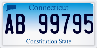 CT license plate AB99795