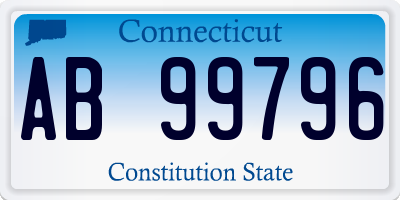 CT license plate AB99796