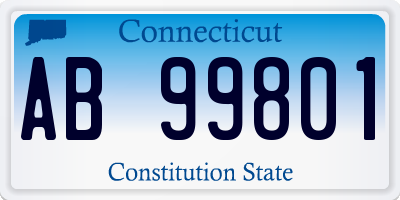 CT license plate AB99801