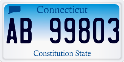 CT license plate AB99803