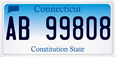 CT license plate AB99808