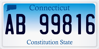 CT license plate AB99816