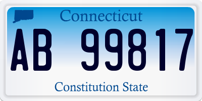 CT license plate AB99817