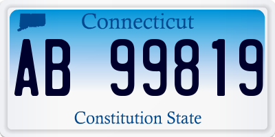 CT license plate AB99819
