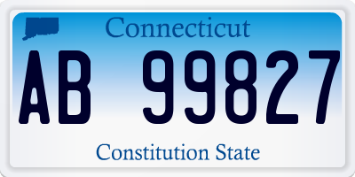 CT license plate AB99827