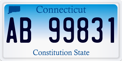 CT license plate AB99831