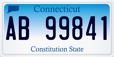 CT license plate AB99841