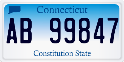 CT license plate AB99847